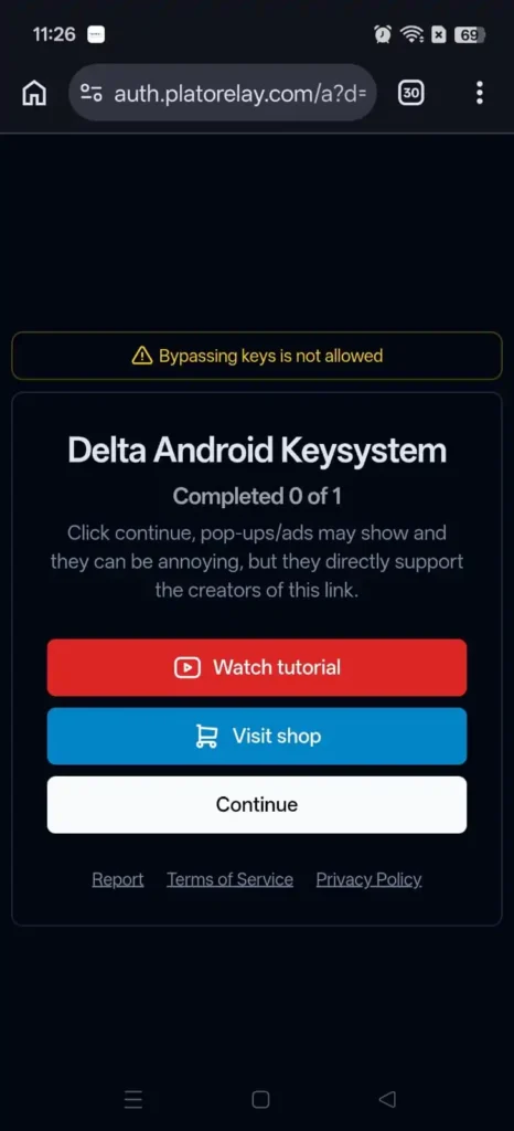 Système de clés Delta Android